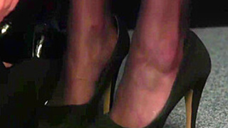 CFNM prison guards give prisoner HJ while dirty talking