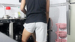 Tasting My Stepmoms Delicious Pussy In The Kitchen. Full Video