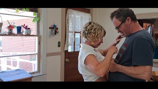 Missy mounts "The HandyMan"
