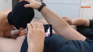 Ex-wife blows 2 schlongs. Man and guest sperm in wifey's mouth. Part two. Ep 1363