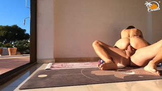 Cums inside my ex-wife's twat during morning yoga - Mateo Owiak