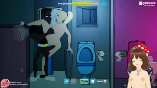 Fuckerman Disco #6 - Anal sex with dark dude in bathroom (cheating bf) - Jazziuu - Gameplay