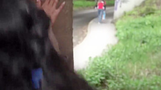 Gives Blowjob And Gets Banged Outdoors - Jason Brown And Sandra Soul