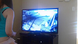 Courtney Eating Out Abby + Halo