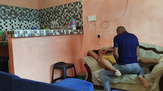 Perverted stepdad cheats on his ex-wife with his giant behind stepdaughter who loves his meat