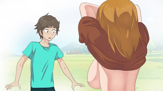 Minecraft Peasant Shows Tits To Steve ! Cartoon, Anime, Parody !