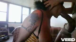 WIFE GIVE HARD CORE BJ TO CUCK BBC AT HOME ORGY