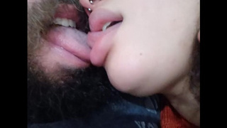 best kiss between couples who have a bizarre for kissing and love to be watched with lust,hand-job