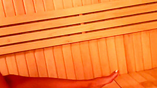 I Find My Hot Blonde Neighbour In The Sauna And She Show Me Her Big Ass And Suck My Dick In My Bed Until A Big Cumshot.