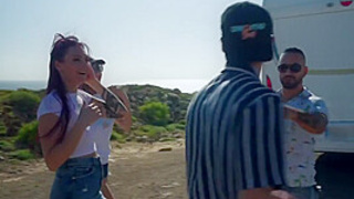 Angela is sending herself in the air! - Jacquie et Michel TV