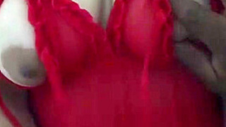 Juicy Indian Wife In Red Lace Bra - DesiPapa
