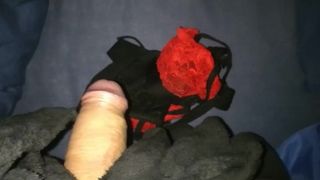 After Sexting a Guy ,had to Cum on my Wife Lingerie_quick & not Fully Hard!