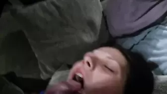Horny Sophia Takes Facial Cumshot after Blowjob