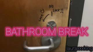 Brunette Wife Sucks Fucks in Dirty Public Restroom Begging for Cum Load