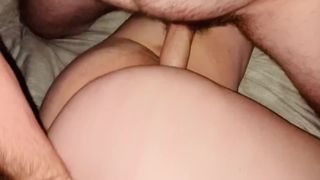 Stretching my plus Size Wifes Tight Pussy