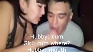 Bisexual Husband and Wife Sucking Big Cock Met on Dating Site