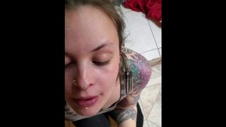 Wifes Sucks Dick and Gets a Big Facial