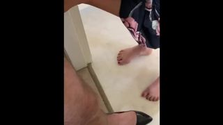 Wife Jerks Cum on Husband's Heels