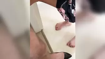 Wife Jerks Cum on Husband's Heels