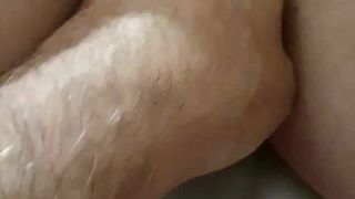 my wife fingered hard and fucked with large dildo