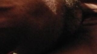 Licking wife's pussy