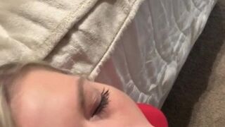 Sexy Blonde Hotwife BJ and Facial