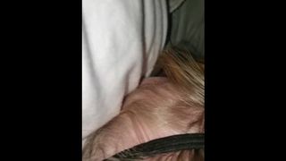 My Wife Giving me a Blowjob in my Big Truck while Driving down the Road