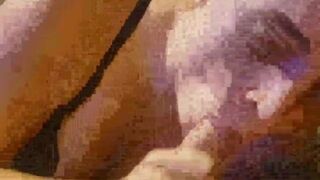 Deep throating his spunk