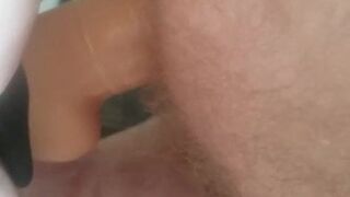 Big Beautiful Woman wifey pegging crossdresser huddy behind