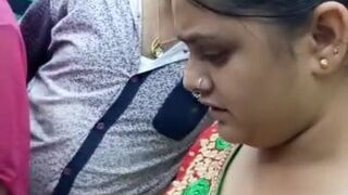 Indian skank melons cleavage in super market