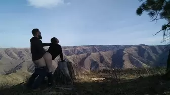 Large Meat Fucking his Attractive Wifey in the Woods