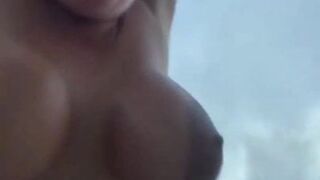 Nailed gigantic tit my ex-wife in the boat at sea