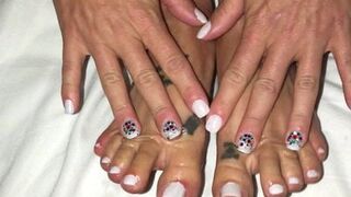 Spunk for my ravishing feet and nails