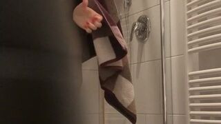 My wifey takes a shower