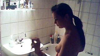 my wifey in the bathroom, selffilmed for you