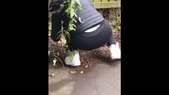 Step Mom Hammered through Leggings by Step Son in the back Garden